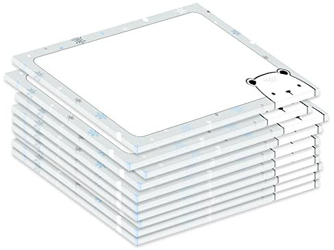 PRICARO Notizblock Eisbär, magnetisch, A7, 10 Stück Notizzettel