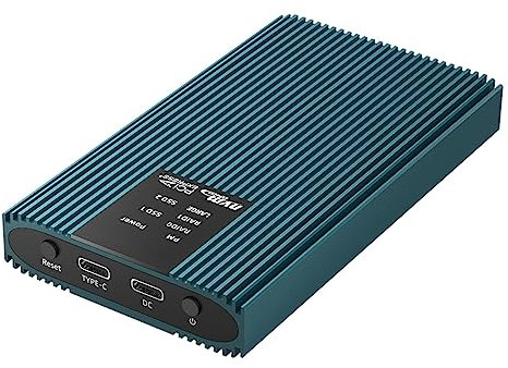 ISHEEP Boîtier SSD M.2 NVMe - Adaptateur PCIe vers USB avec prise en charge RAID0/RAID1/LARGE/PM, installation sans outil - Compatible avec M-Key (clé B + M) et tailles 2230/2242/2260/2280 SSDs.K2022R