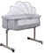 Homewell Beistellbett Baby, Reisebett Baby mit Matratze, Licht Kinderbett mit mit Rollen, Matratze und Moskitonetz, Stabil Struktur aus Aluminiumlegierung (Modell 2 Grau)