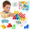 Tetra Tower Spiel, Balance Spielzeug Tower Game, 32PCS Tetris Spiel, Stapelspiel Spielzeug, Schaukelstapel Hoch Kinder Balance Spielzeug, Lustige Stapelspiel Puzzlespiele Geschenke für Jungen Mädchen