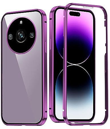 Wousunly Compatible con Realme 11 Pro, funda transparente magnética, funda para teléfono móvil Realme 11 Pro Plus resistente a los golpes con carcasa integrada, funda protectora Realme 11 Pro