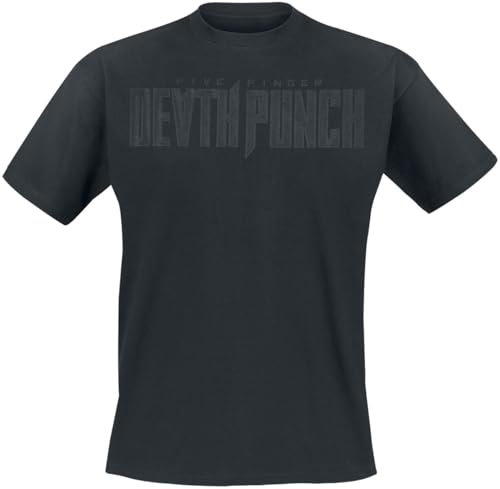 Five Finger Death Punch Black On Black Knuckles V2 Männer T-Shirt schwarz XXL
