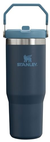 Stanley IceFlow Edelstahl-Becher, vakuumisolierte Wasserflasche für Zuhause, Büro oder Auto, wiederverwendbarer Becher mit Strohhalm, auslaufsicher, Flip Cold für 12 Stunden oder eisgekühlt für 2