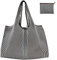 FenFang Einkaufstasche Faltbar Groß, Einkaufsbeutel Stoff Wiederverwendbare, Mehrwegtasche Umweltfreundlich Faltbare Tasche Leichte Schnelltrocknend für Einkauf Reise Ausflug, 56 X 67 cm (Weiß)