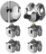 3-H Mop Holder 4 Pack,Brush Holder,Broom Holder Wall Mounted for Kitchen Bathroom Laundry Room Shed Garage Garden(Grey)