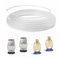 PTFE Schlauch, 4 Meter Professionell 3D Drucker 4mm PTFE Teflon Tube 4 Meter Teflonschlauch Zubehör für 3D-Drucker Extruder für 1,75 mm 3D Drucker Filament (4 Meter PTFE + PC4-M6 + PC4-M10)