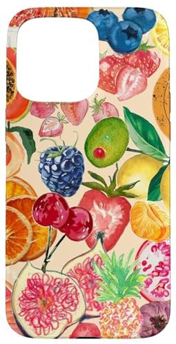 iPhone 15 Pro Max Fruit Collage Preppy Summer Case