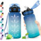 KollyKolla Trinkflasche Kinder 500ml, Große Trinkflasche Sport, Wasserflasche Auslaufsicher mit Strohhalm, Trinkflasche Kohlensäure Geeignet, Trinkflasche Fitness, Sportflasche für Erwachsener, Uni