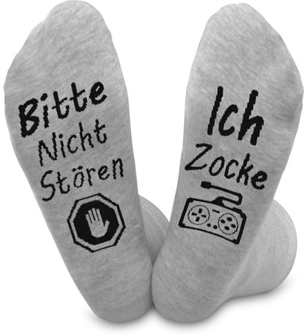 Dealswin Lustige Gaming Socken Gamer Geschenk Mit Spruch Bitte Nicht Stören Ich Zocke Zocken Socken Neuheit Lustig Geschenke Für Zocker Männer Herren Damen Frauen Geburtstag Weihnachts Valentinstag