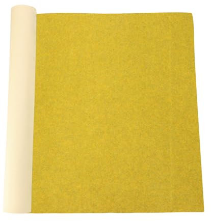 sourcing map Künstliches Modellgrasmatte, 40,6 x 99,1 cm, Kunstrasen, realistische Kunstgras-Dekoration für Modelleisenbahnen, Landschaft, Handwerk, Rasen, Gartendekoration, Goldgelb