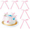 G2PLUS 30 Stück Torten Schleifen Rosa, Tortendeko Schleifen, Fertige Geschenkschleifen Selbstklebend mit Draht, 13×18cm Schleifen zum Basteln, Geschenk Deko