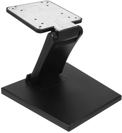 jojofuny Folding Metal TV Base for 10-27 Inch Monitors Adjustable LCD Stand Enhanced Stability Versatile Application Iron Black