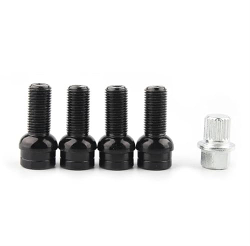 TONMHXA Radmuttern Kompatibel Mit Seat Für Leon 2000-2006 Stahlschrauben Achsschrauben Reifenschrauben Autoteile Nabenschrauben Radschrauben Autoteile Radteile OEM:8D0601139F