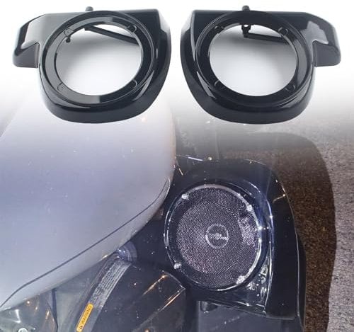 FINMOKAL 6.5 Speaker Box Pod Lower Vented Fairing Fit for Harley Touring Road Glide Street Glide Electra Glide Ultra Classic FLHTCU 2014-2024+, Unpainted Black