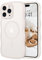 GUAGUA für iPhone 15 Pro Max Hülle [Kompatibel mit MagSafe] Matt Magnetisch Handyhülle Stoßfest Wellenform Durchscheinende Rückseite Schutzhülle Case für iPhone 15 Pro Max (6,7'') Hellgrau/StoneGrey
