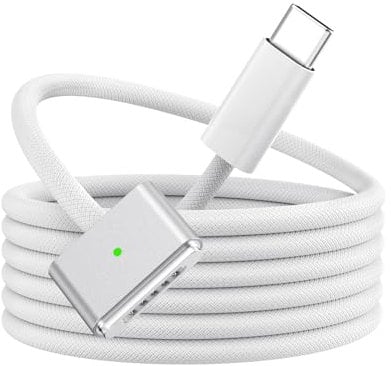 Stouchi USB-C to Mag-Safe 3 Cable 2M 140W Magnetic Charging Cord Compatible with 2024 MacBook Pro 14/16 M4,2025 MacBook Air 13/15 M4,MacBook Air Charger Cable for Fast Charging & Secure Fit-Silver