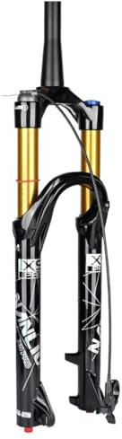 GJYDPU 27.5 29 Zoll MTB Federgabel 140mm Federweg - Gerader (1-1/8)/Konischer (1-1/2) Gabelschaft, Fernbedienung/Manuell, Magnesium-Aluminium Legierung, Luftfederung Mountainbike Gabel
