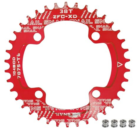 BESNIN 104 BCD Plato 30T 32T 34T 36T 38T 40T 42T 44T 46T 48T 50T 52T Platos Narrow-Wide de Single-Speed para Bicicletas de Carretera, BMX y MTB de 7/8/9/10/11/12 Velocidades