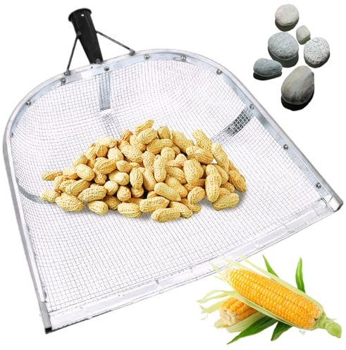 Yaoliucp Tamis pellette 18x14 Pouces en Acier en Carbone 6 mm Pelle à Grain pour maïs et arachide