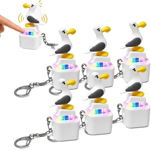 Generisch Seagull Mine Schlüsselanhänger, wiederaufladbares Tastatur Clicker Zappelspielzeug echtem Sound, interaktives Geschenk (a6)