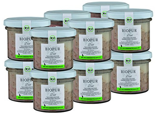 Bio Diät-Katzenfutter bei Allergischen-Erkrankungen für Katzen 12x100g