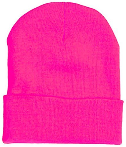 Cap911 Unisex Wintermütze - Neon Pink, Einheitsgröße, Warm, Windproof, Acryl, Beanie, Damen, Winter, Jugendliche