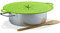 Relaxdays Coperchio silicone anti trabocco paraschizzi & sottopentola resistente al calore Ø 30 cm verde