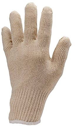 COVERGUARD Lot de 250 - Gants EUROLITE 4300 - Tricot blanc sans couture 100% coton - 400g/m2-160 deniers jauge 10 - Poignet tricot Taille 10 - Protection EPI