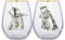V&A Alice in Wonderland His and Hers Tumbler Glasses in Gift Box, Glass, 500 ml, Set of 2