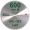 HM Sägeblatt 600 x 28 mm LWZ Hartmetall Präzision Kreissägeblatt 600mm Wechselzahn mit Spanabweiser Naturholz Brennholz Hartholz Leimholz Sägen Wippsäge Tischkreissäge Kreissäge Kappsäge Brennholzsäge