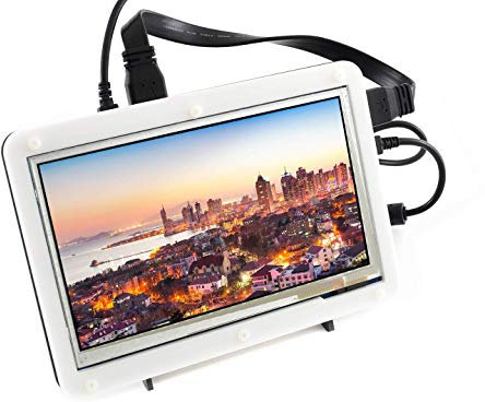 IBest 7 Inch Capacitive TFT Touch Screen LCD Display B with Case HDMI Monitor for Raspberry Pi, BB Black, Banana Pi Support Raspbian/Ubuntu/Kali/Retropie/WIN10 IOT, Windows 10/8.1/8/7