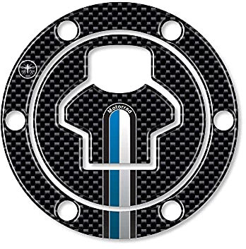 labelbike - Adesivo in Resina 3D Decorazione e Protezione di Moto Tappo Serbatoio compatibile con BMW fino 2006 - Colore Carbonio