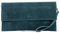 modamoda de T151 Damen Wildleder Rauleder Clutch Umhängetasche Abendtasche handmade in Italy, Farbe:Petrolblau