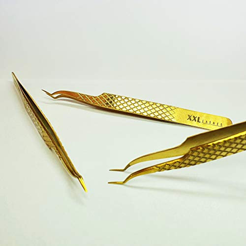 Pincettes de Précision à Pointe de Diamant pour la Technique d'Extension de Cils en Volume Russe (Type Z)