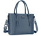 MOSISO Laptop Tote Bag (15-16 inch), PU Leather Shoulder Briefcase Handbag Compatible with MacBook & Notebook Large Capacity with Padded Compartment, Niagara Blue