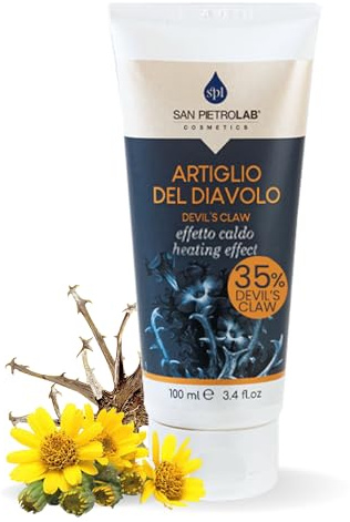 SAN PIETRO LAB - Artiglio Del Diavolo e Crema Arnica Montana Effetto Caldo Azione Antinfiammatoria per Dolori Muscolari e Articolari 100 ml