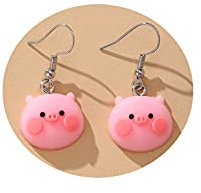 Larancie Niedliche Ohrringe in Form von Schweinchen-Piercing, Ohrringe, Anhänger Ohrringe, Schmuck Boho, Ohrmanschetten für Frauen und Mädchen