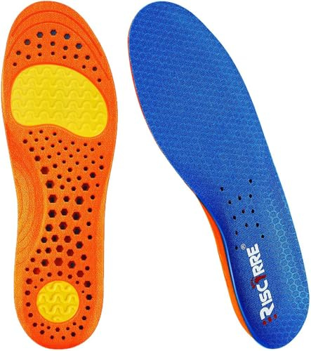 Einlegesohlen -Weich Komfort Schuheinlagen für Sport, Freizeit und Beruf,stoßdämpfende Einlegesohle- für Sneaker,Stiefel,Wanderschuhe Orange