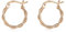 Shuxin Silver Hoops - 925 Sterling Silver Rose Gold Earrings Set, Hypoallergenic Small Sleeper, 15mm Twist Cartilage Huggie Hinged Hoops