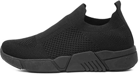 Lilley Dixie Womens Black Knitted Casual Shoe - Size 4 UK - Black