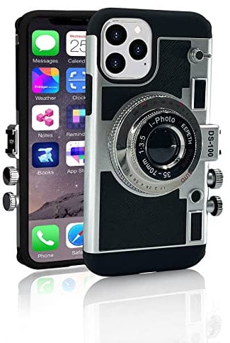 Mscomft Emily in Paris Phone Case for iPhone 13 Pro,Vintage Camera Pro,3D Vintage Design That Looks Like a Camera,with Long Anti-Lost Lanyard (for pro)