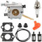 ZAMDOE Carburetor Kit for STIHL FS48 FS52 FS62 FS66 FS81 FS86 FS88 FS106 String Trimmer BR400 Blower Replaces 4126 120 0610, WT-45, WT-45A, WT-45-1, with Fuel Line Fuel Filter Gasket Spark Plug