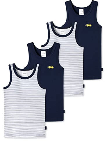 Schiesser Jungen Unterhemden | 4er Pack | 173114 (140, 912 - farbig Sortiert)