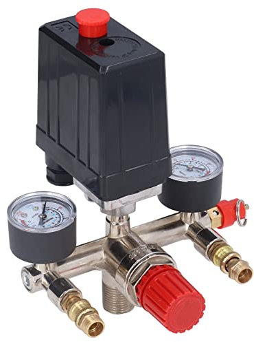 Kit Valvola di Pressione del Compressore d'aria, AC 240 V / 380 V Display Chiaro Pressostato del Compressore d'aria con Manometro per Pompa