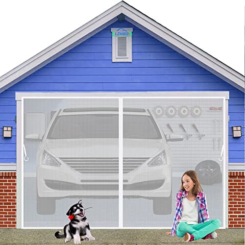 Moustiquaire pour porte avec fermeture magnétique, 220x200cm Fermeture Automatique Rideau Porte Antimoustique pour Portes de balcon Salon Terrasse, Blanc Version Améliorée