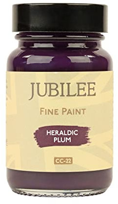 Guild Lane Jubilee Furniture Paint – Upcycle & Transform Wood, Metal & Glass – Soft Sheen Finish for Indoor & Outdoor – Durable & Easy to Apply Multi-Surface Paint (Heraldic Plum, 60ml)
