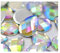50x 500x Flat back Rhinestone 18mm Big Teardrop Large AB Bead Acrylic Diamante Gem Crystal Clear Jewel Pear Tear Drop Rhinestones Cabochon Glue on Iridescent Silver backed Embellishment (500 Pack set)