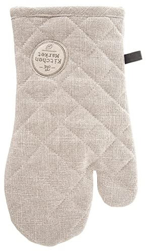 Vilde Küchenhandschuh Ofenhandschuh Schutzhandschuh aus Baumwolle beige 32x18 cm