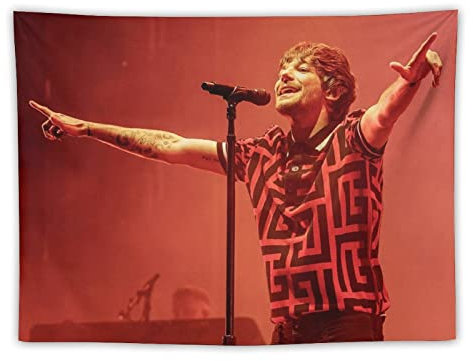 QINGRONG Louis Tomlinson Schauspieler-Poster England Wandteppich Schriftrolle Polyester Wandteppiche Kunst Malerei Bild Schlafzimmer Dekor Zuhause 76,2 x 101,6 cm