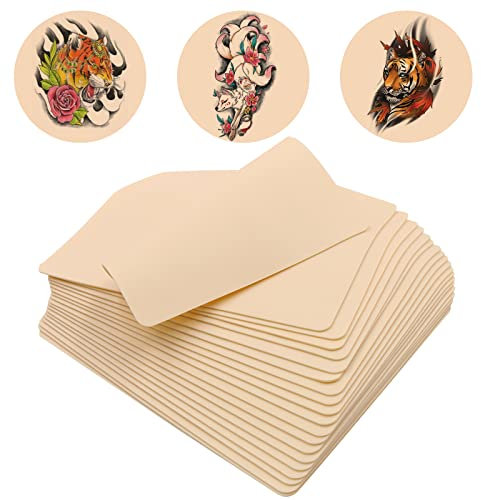 Kunsthaut Tattoo Übungshaut, Rayyl 20 Stück Tattoo Übungshaut 19 * 14.3cm Tattoo Haut Silikon, Tattoo Haut zum Üben für Anfänger und Tätowierer